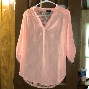Pink chiffon rue 21 shirt